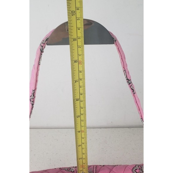 Vera Bradley Flamago Pink Small Flap Front Purse Shoulder Bag Cotton Quilted - Picture 15 of 16